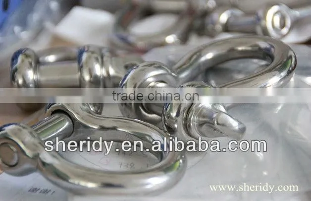 Stainless steel shackle with adjustable screw pin