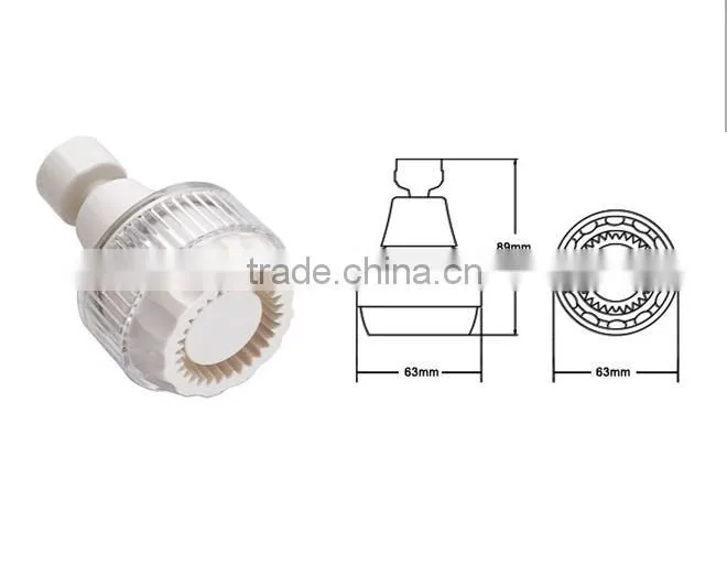 2.0 GPM Showerhead with an on/off valve, White and Clear