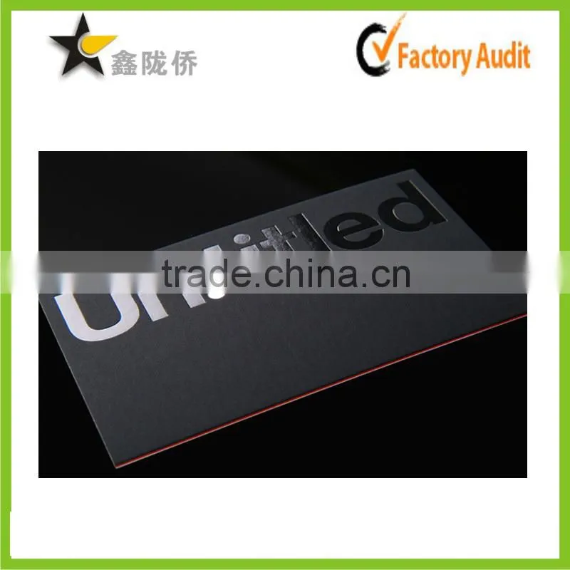 Hot Stamping Gold/Silver Business Card Embossed Foil Card with Low Price