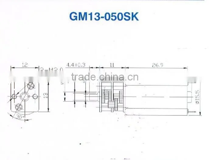 GM13-030 5V Quiet High Torque Low Speed DC Gear Motor for Smart door lock actuator
