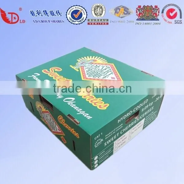 Wholesale customised corrugated paper carton box for fruit vegetable packaging