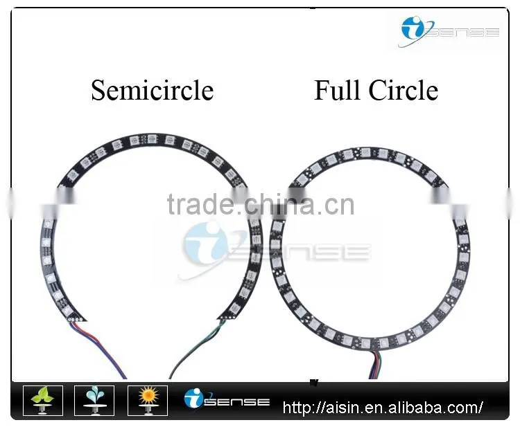 For prius head light RGB/ COB 60 40 50 mm 5050smd angle eyes halo rings halo kits