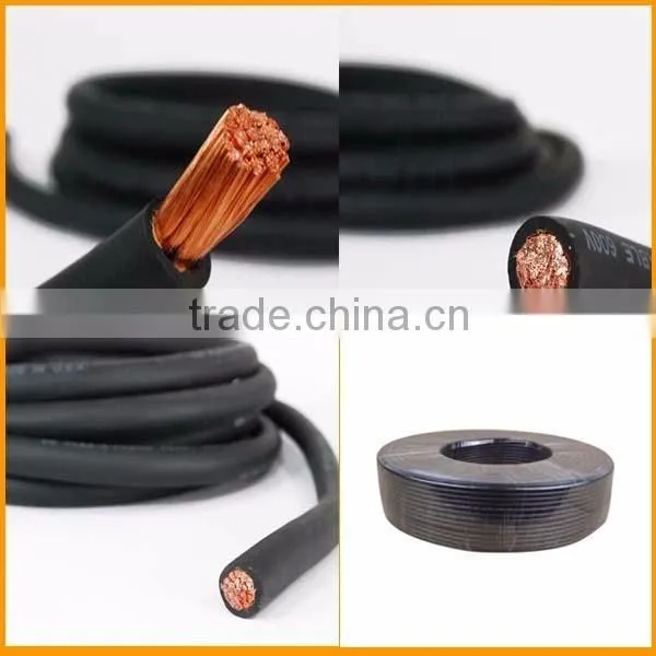 Low Voltage Industrial Red Copper Wire Conductor Rubber Insulation Weld Cable