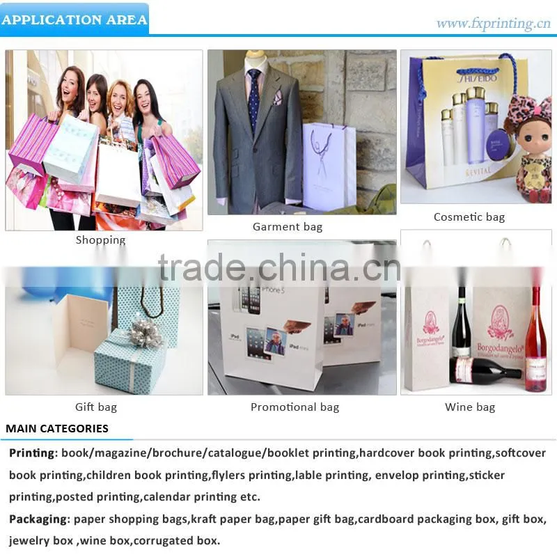 Custom Company Logo Handle Paper Bag for Shopping