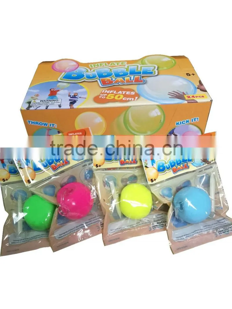 2016 Newest inflate bubble toy ball for kids mgaic ball toy crazy ball toy inflates up to 50cm