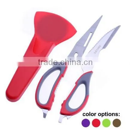 Factory direct sale Multi - functional kitchen scissors and Magnetic Holder