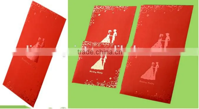 High quality custom red packet, red envelope, wedding packet for new year and wedding