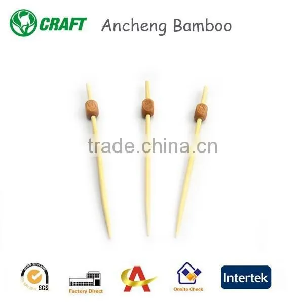 Factory sale online shop short cocktail stick flags with knot