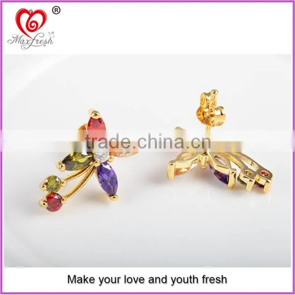 Fashion design earring factory maxfresh direct sale fashion ear ring no hole earring