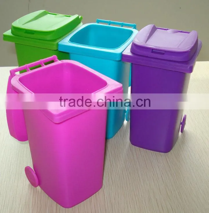 HOT fancy desktop mini plastic children trash can