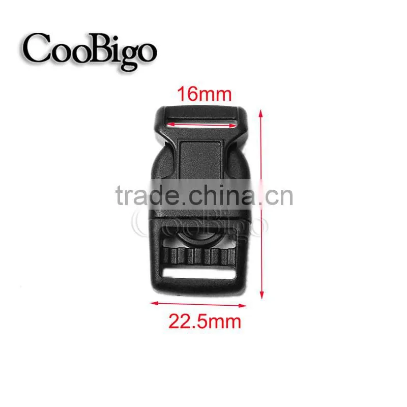 5/8"(16mm) Webbing Plastic Buckle Key Locking For Tactical Backpack Straps #FLC491-15B