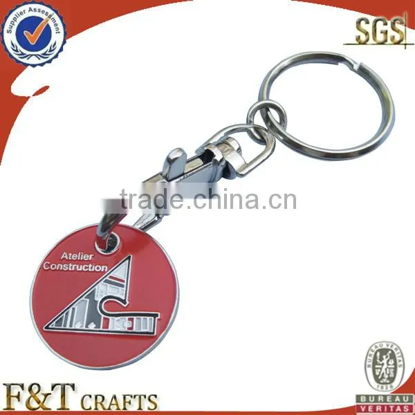 Hotest sell euro coins holder keychain