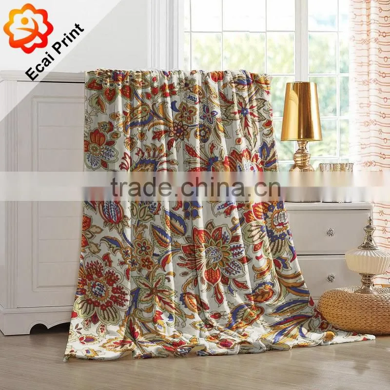 home special colourful digital printing heat transfer polar fleece blanket