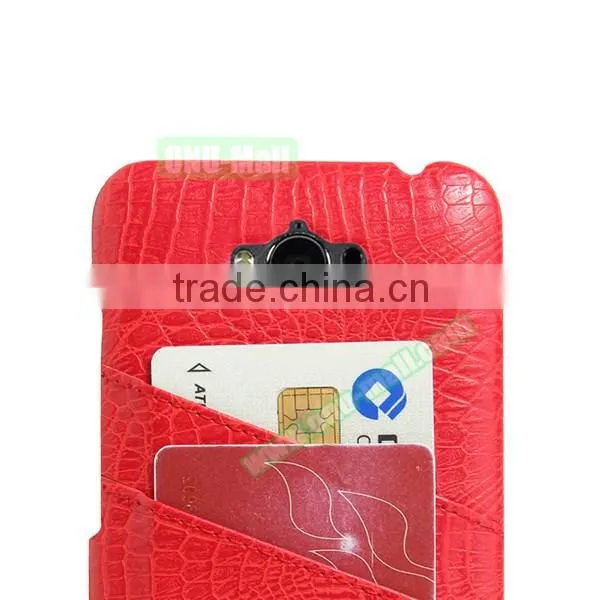 Crocodile Skin Pattern Hard Case for ZenFone Max 2016, PU Coated PC Case for ZenFone 2016