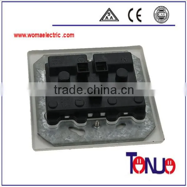 South African metal double 15A power switch