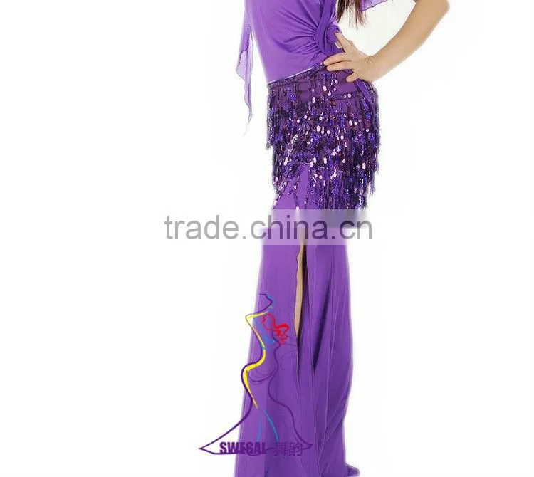 SWEGAL J13055 bright sequin belly dance hip scarf