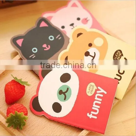 2016 Lovely mini cartoon bear notebook message cheap paper Memo pad notebook