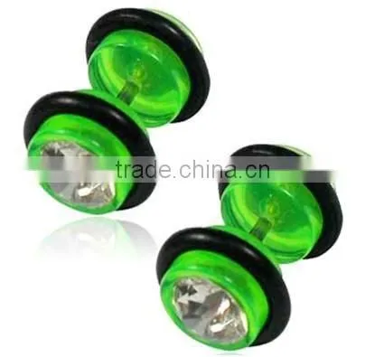 Fake Plug with Crystal stone
