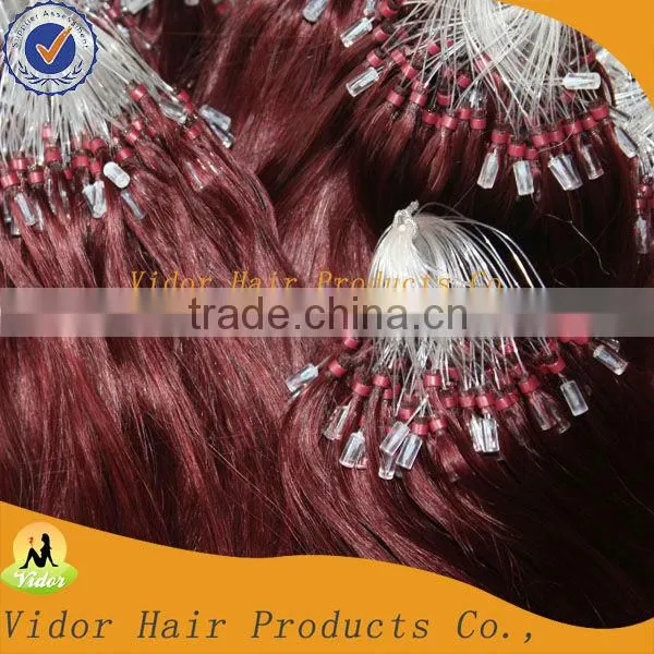 Hot Selling Grade Aaaa Wavy 100% Virgin Micro Loop Ring Russian Remy Hair Extensions