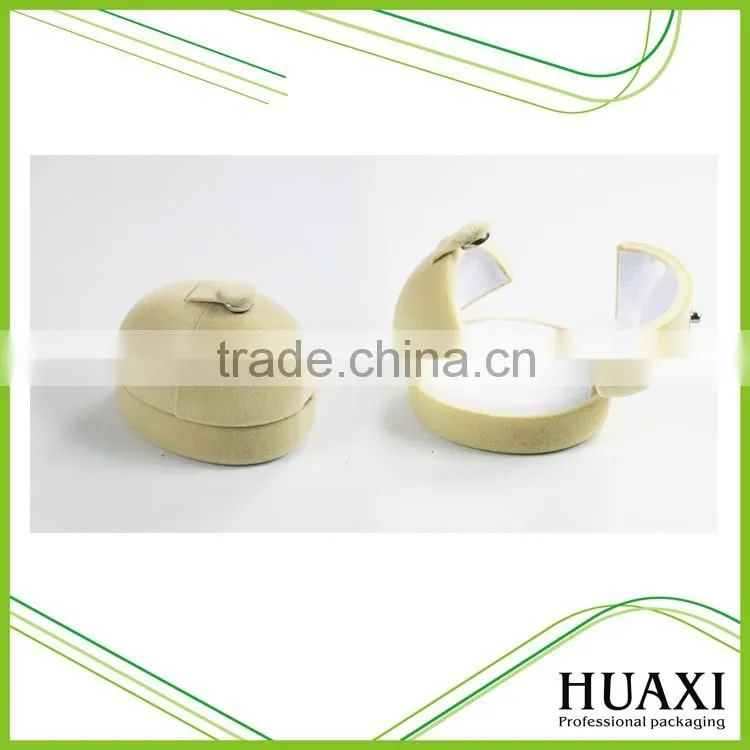 Huaxin Small Button Plastic Ring Jewelry Storage Gift Box Velvet Box