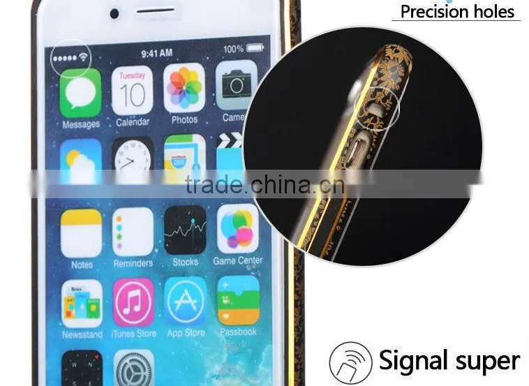 new arrival flower metal phone case for iphone 6 from China