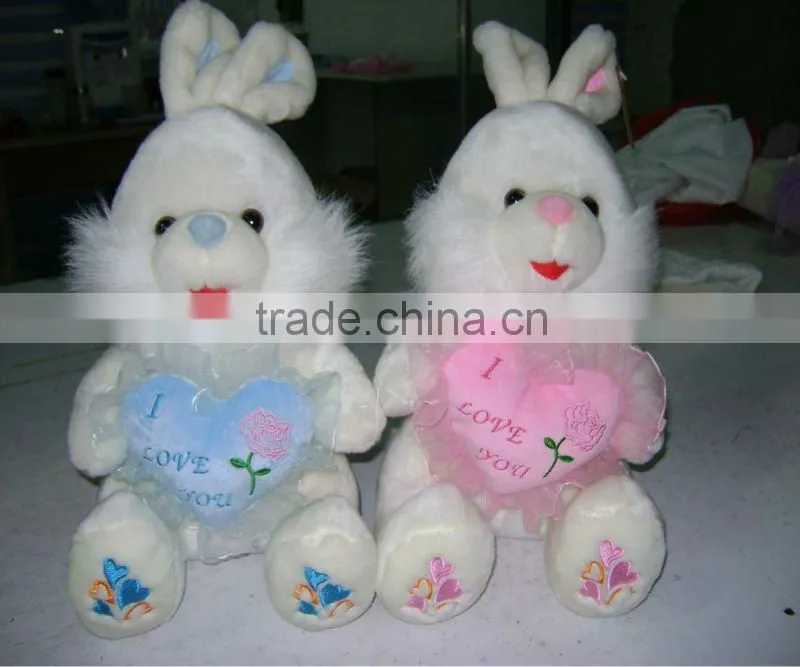 Plush Rabbit Toy, Stuffed Hare, Brown Bunny