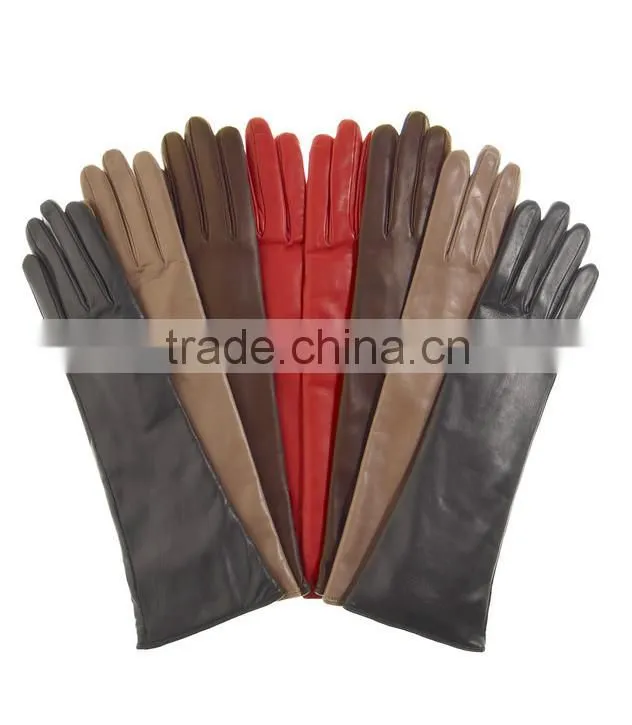 Wholesale Ladies Italian Opera 60cm Length Leather Gloves