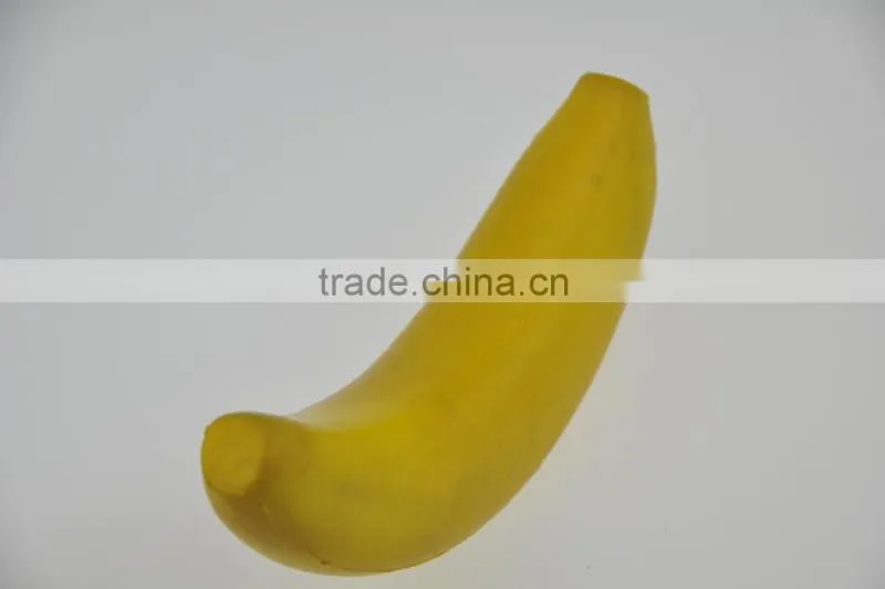 Custom PU yellow banana stress ball toys for sale