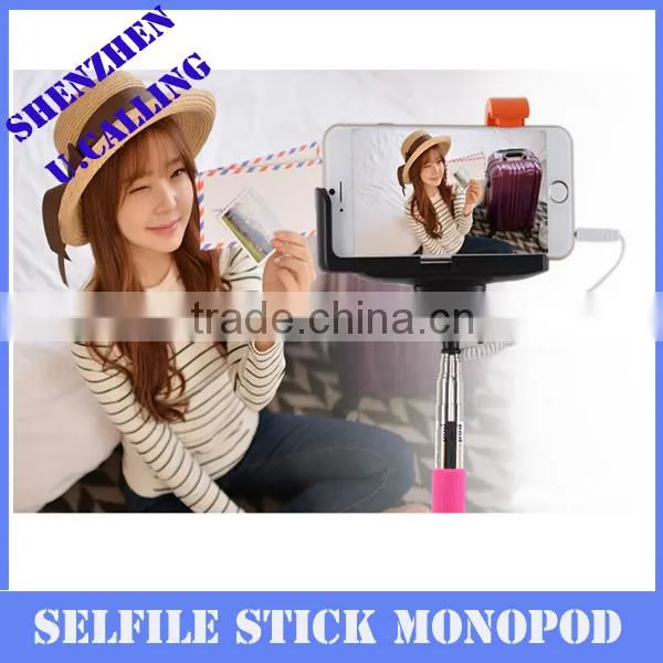 Z07-5 Plus High Quality Mobile Phone Selfile Monopod With Cable(No need bluetooth)