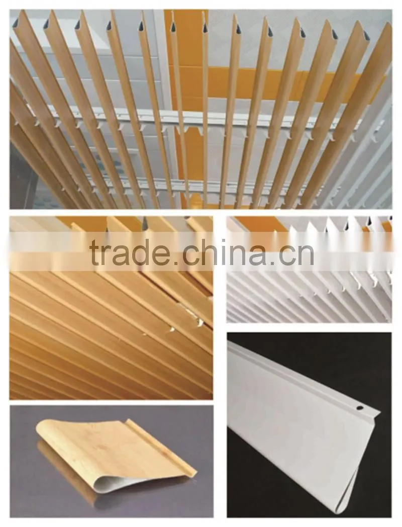 Height 110 Heat Transfer Modern Ceiling Design Aluminum Baffle Ceiling Panel Water Drip Ceiling Decoratiion