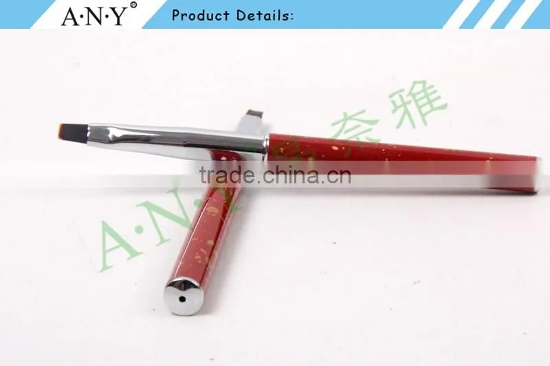 ANY New Arrival Mental Handle Pure Color Flat Hair Gel Nail Art Brush Hot Sale