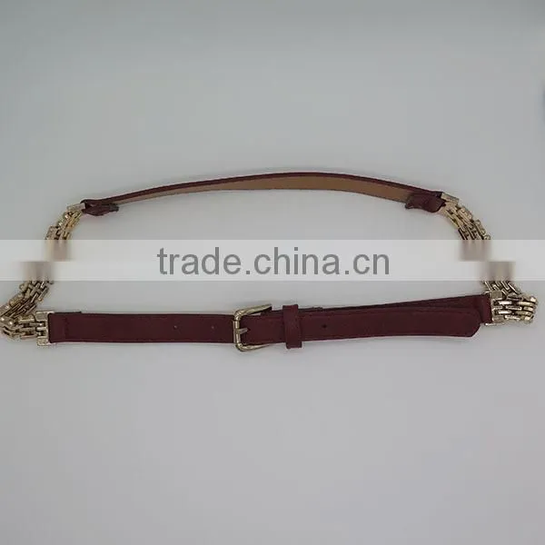 2015 fashion style high quality skinny chain belt for women