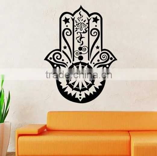 Wall Decal Vinyl Sticker Decals Hamsa Hand Eye Indian Yoga Buddha Fatima Namaste