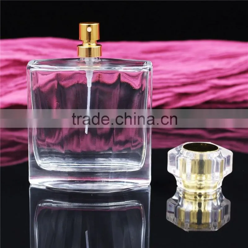 2016 new products high end glass man perfume bottles