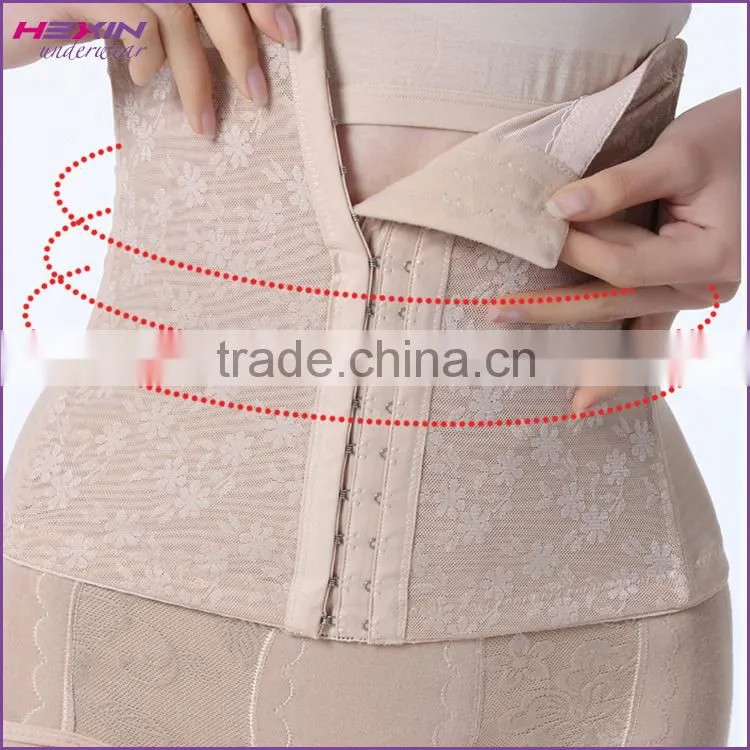 2016 New Nude Fashion Women Lace Floral Steel Boned Corset