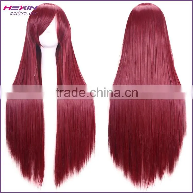 80cm Long Black Straight Beauty Cosplay Hair Wig