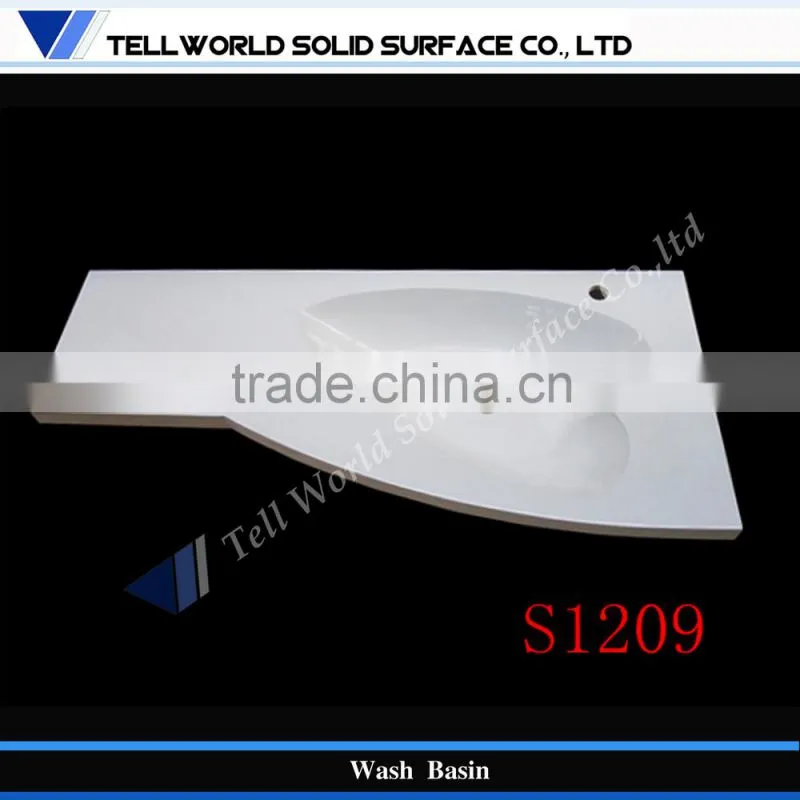 Acrylic solid surface modern ceramic sinks wash basin