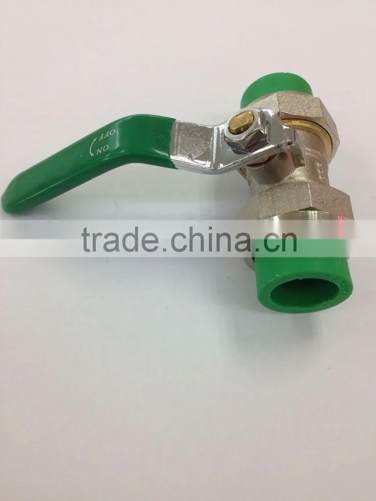 yuhuan manufacturer brass PPR BALL VALVE 3/4"