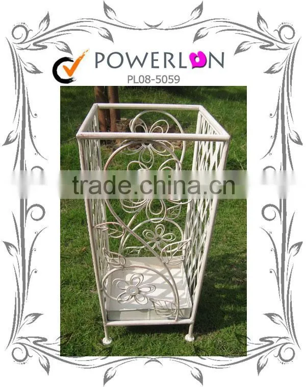 Compitive Price Antique Wrought Iron Umbrella Holder Garden Decoration For Patio Park I PL08-5058