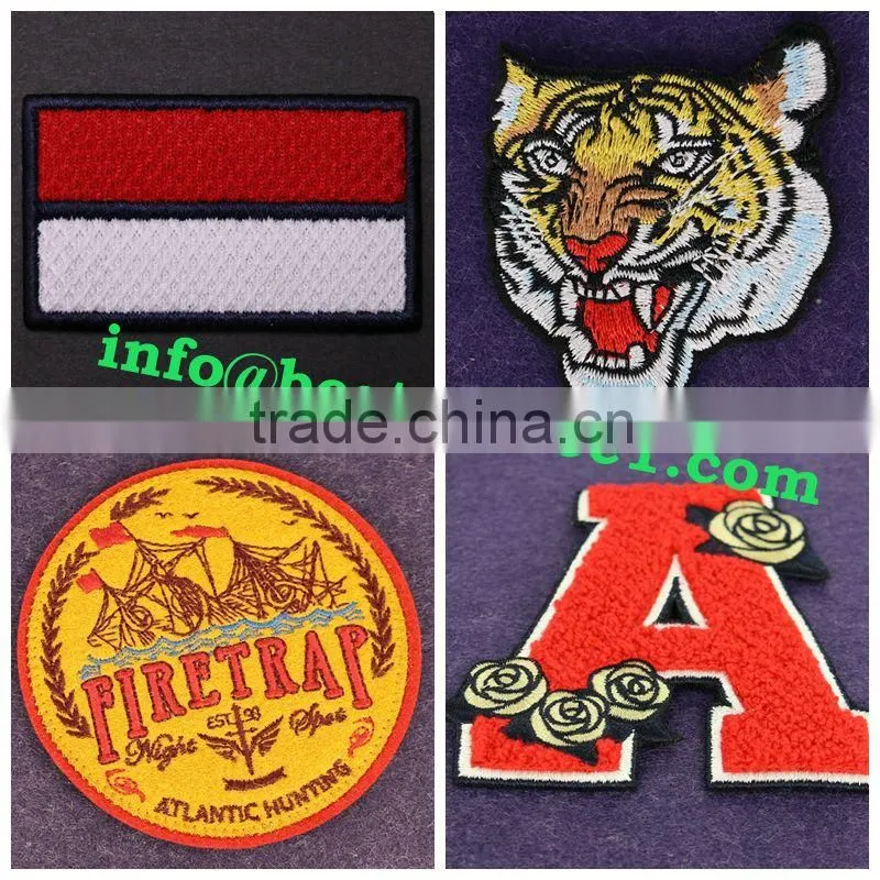 Iron-on embroidered patch,customized self-adhesive embroidery patch