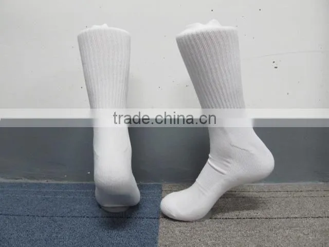 sport 100% white blank sublimation polyester socks