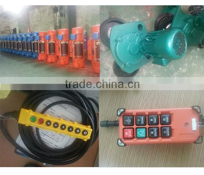 trade assurance 2 ton cd electric rope wire hoist