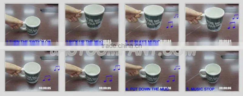 2014 Music Sound Mug For Football, Gift Ceramic Musical Coffee Mugs Wholesale, High Quality Promotion Fancy Musical Coffee Mugs