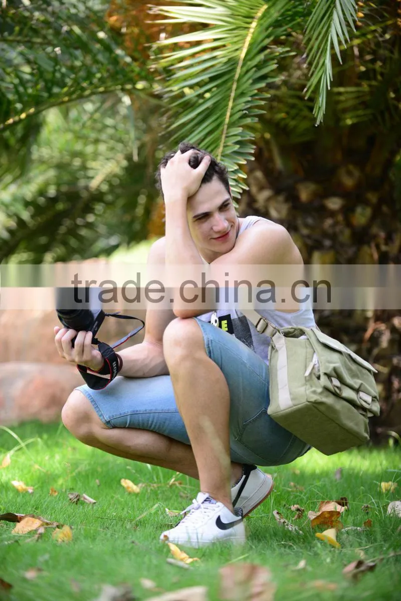 Caden Canvas Functional Camera Large Shoulder bag