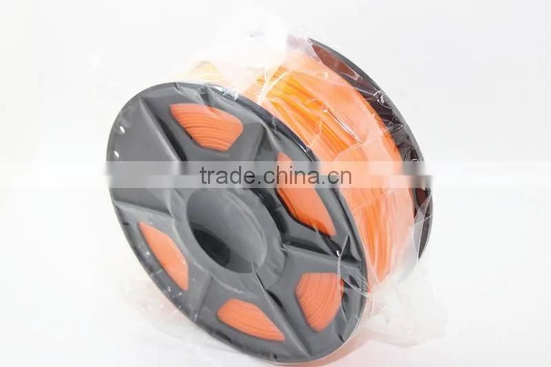 2016 New and Hot Sale 1.75mm 3mm PLA 3d printing supplies Orange color