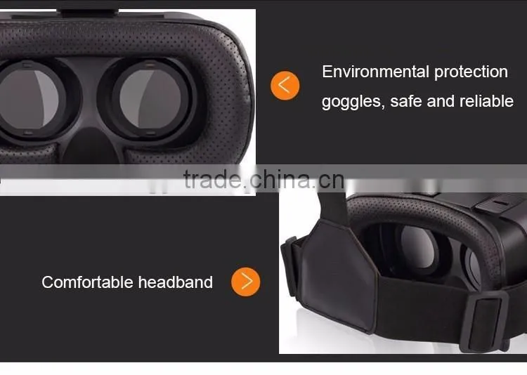 Best Selling Cheap Virtual Reality Glasses VR Headset Big PMMA Lens 3D Video Games Open Sex Film Ajustable