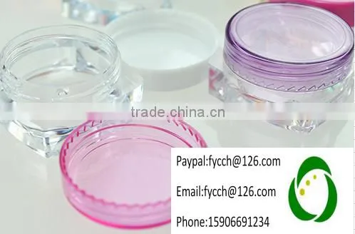 3g Plastic jar container with plastic lid cap