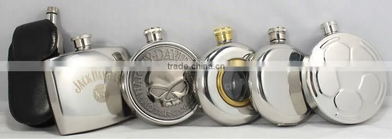 Jagermeister stainless steel hip flask gift set