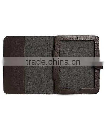 Leather Flannel case for Ipad