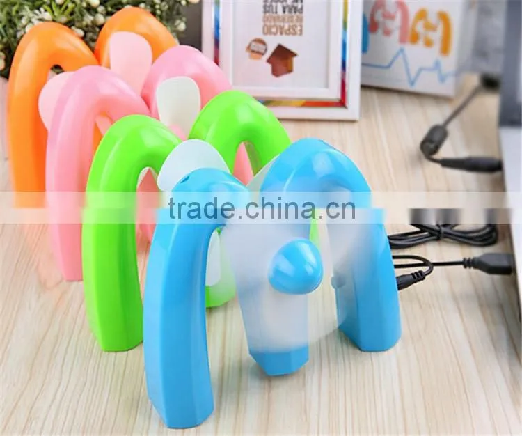 Portable M-Shaped USB Rechargeable Battery Mini Fan For Desktop